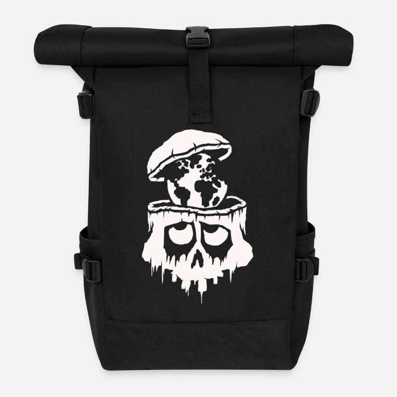 Le Crâne pense à la survie de la Terre - Sac à dos roll top - noir