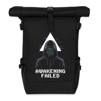 Awakening Failed – Glitch in Kapuze - Rolltop Rucksack - Schwarz - Vorne