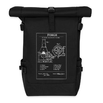 Schmiedeausrüstungs-Bauplan - Rolltop Rucksack - Schwarz - Vorne