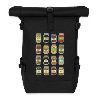 Olives in a jar - Roll Top Backpack - black - Front