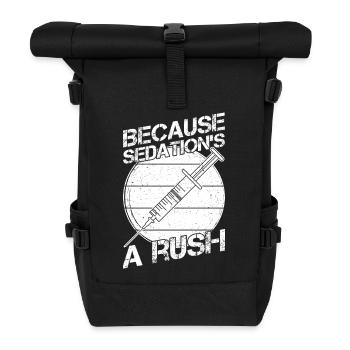 Anesthesiologist Sedation ́s Rush Anesthesia - Roll Top Backpack - black - Front