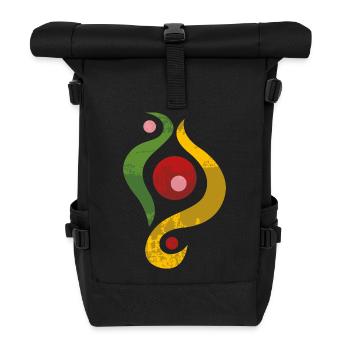 Yoga design_42 - Roll Top Backpack - black - Front