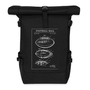 Diagramme de brevet du football rétro - Sac à dos roll top - noir - Devant