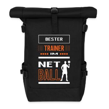 Bester Netball Trainer Netballtrainer Training - Rolltop Rucksack - Schwarz - Vorne