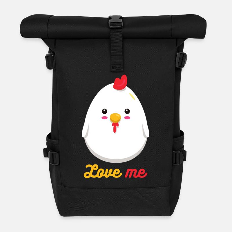 rooster - Roll Top Backpack - black