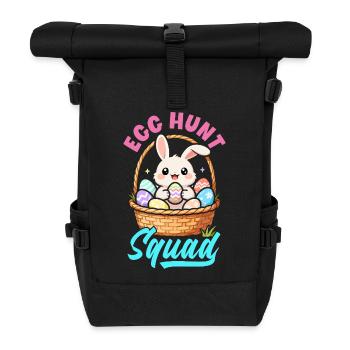 Frohe Ostern Süßer Osterhase Eiersuche Ostereier - Rolltop Rucksack - Schwarz - Vorne