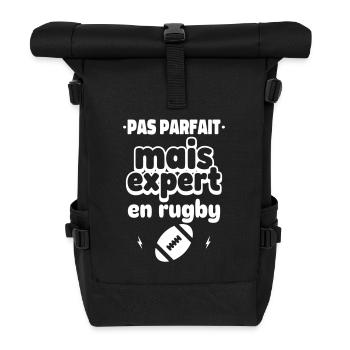 expert en rugby - Sac à dos roll top - noir - Devant