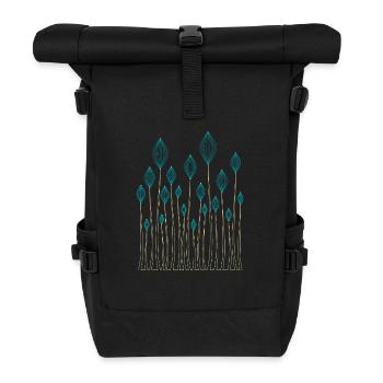 Decorative plants - Roll Top Backpack - black - Front