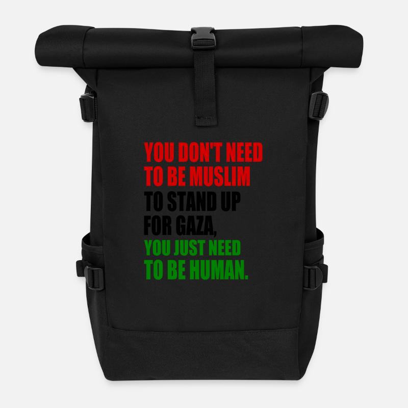 Free palestine - Sac à dos roll top - noir