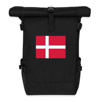 National Flag Of Denmark - Roll Top Backpack - black - Front