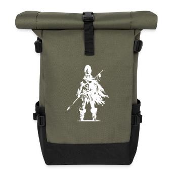 Norse Mythology Viking Warrior Spehr - Roll Top Backpack - olive/black - Front
