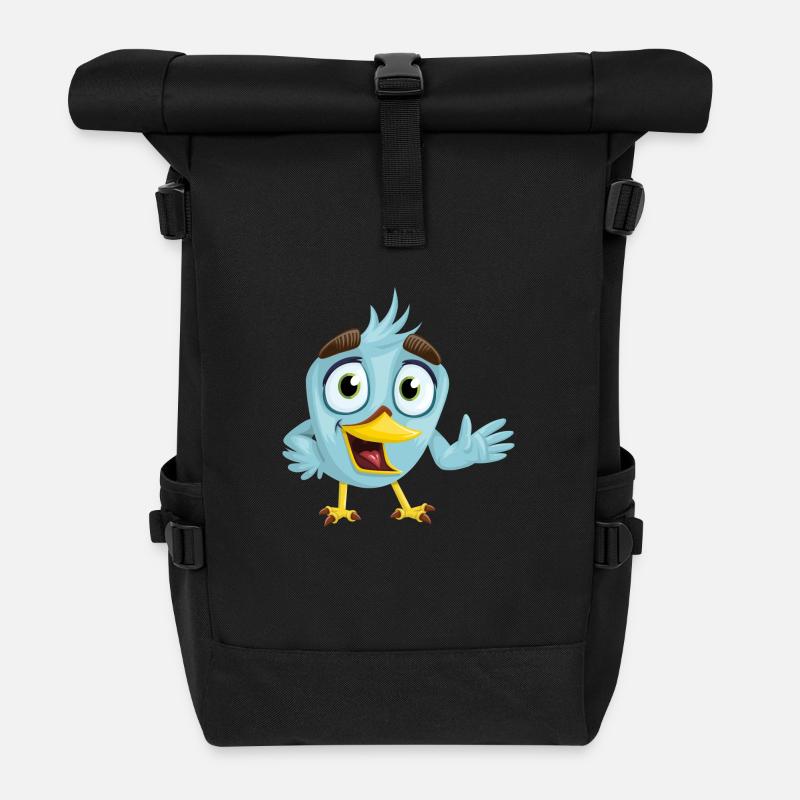 Vogel - Rolltop Rucksack - Schwarz