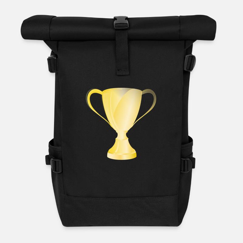 Pokal Gold - Rolltop Rucksack - Schwarz
