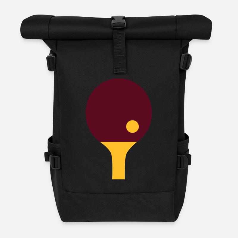 Tischtennis - Rolltop Rucksack - Schwarz