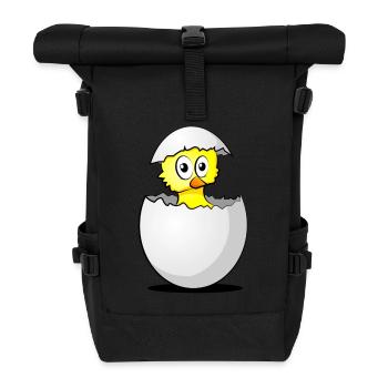 Küken - Rolltop Rucksack - Schwarz - Vorne