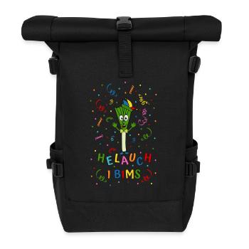 Lauch Helauch I Bims - Rolltop Rucksack - Schwarz - Vorne