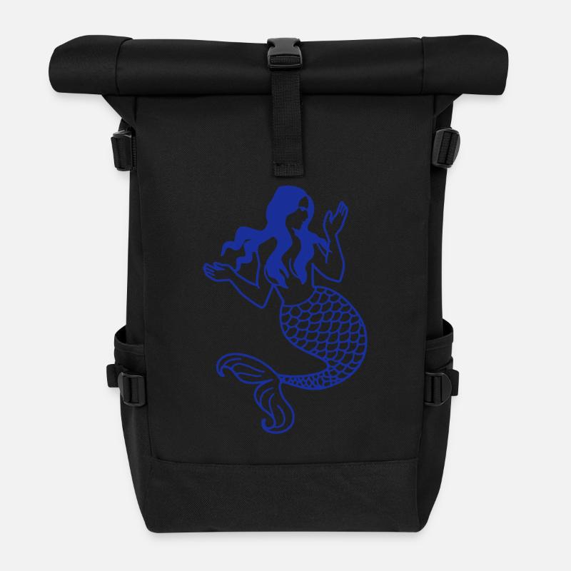 mermaid - Sac à dos roll top - noir