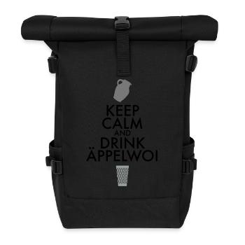 KEEP CALM AND DRINK ÄPPELWOI - Rolltop Rucksack - Schwarz - Vorne