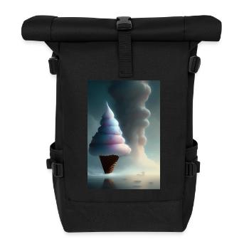 Eiscreme - Rolltop Rucksack - Schwarz - Vorne