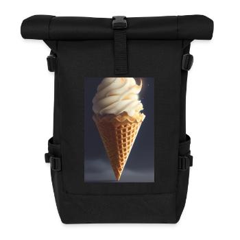 Eiscreme - Rolltop Rucksack - Schwarz - Vorne