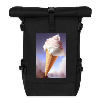 Eiscreme - Rolltop Rucksack - Schwarz - Vorne