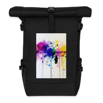 Éclaboussures de peinture - Sac à dos roll top - noir - Devant
