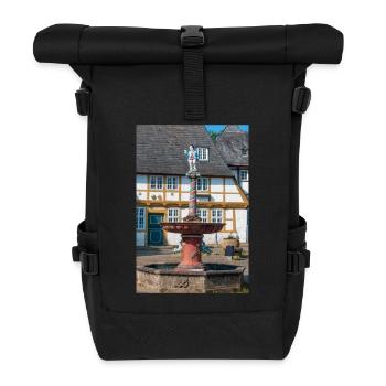 well on a historical market place Goslar - Roll Top Backpack - black - Front