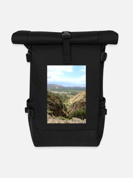 Berg Berge Berglandschaft Poster - Rolltop Rucksack - Schwarz