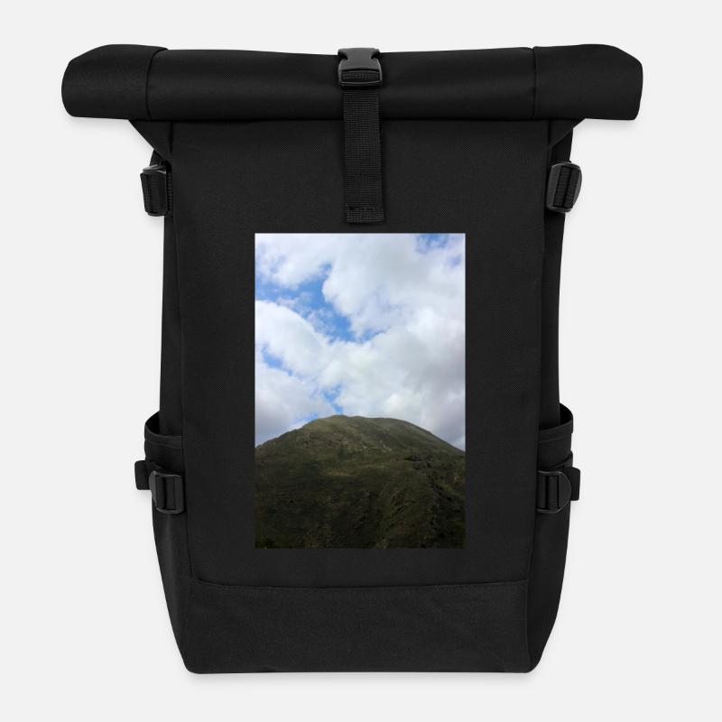 Berg Berge Berglandschaft Poster - Rolltop Rucksack - Schwarz