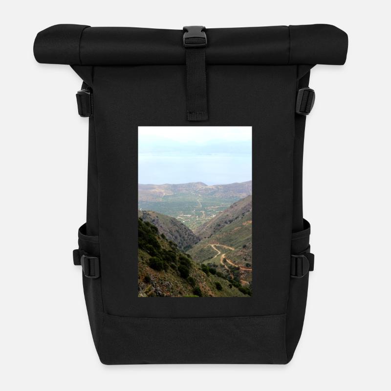 Berg Berge Berglandschaft Poster - Rolltop Rucksack - Schwarz