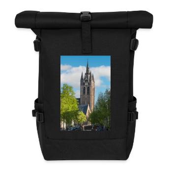 Alte Kirche (Oude Kerk) in Delft, Niederlande - Rolltop Rucksack - Schwarz - Vorne