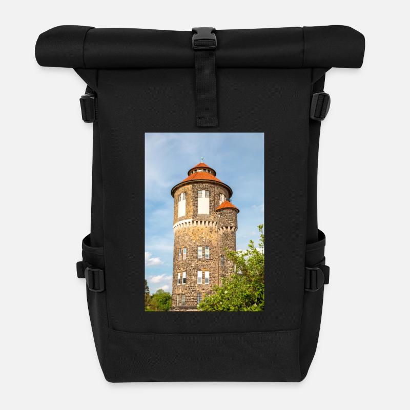 Wasserturm Bahnwasserturm Osnabrück - Rolltop Rucksack - Schwarz