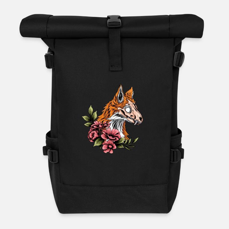Monster Fuchs - Rolltop Rucksack - Schwarz