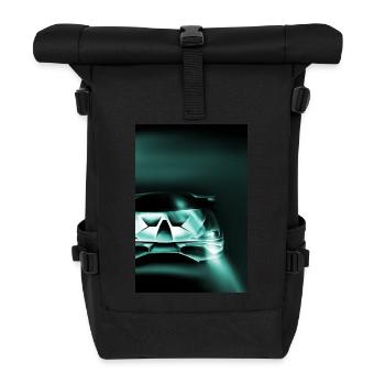 Car Shirt Racing - Roll Top Backpack - black - Front