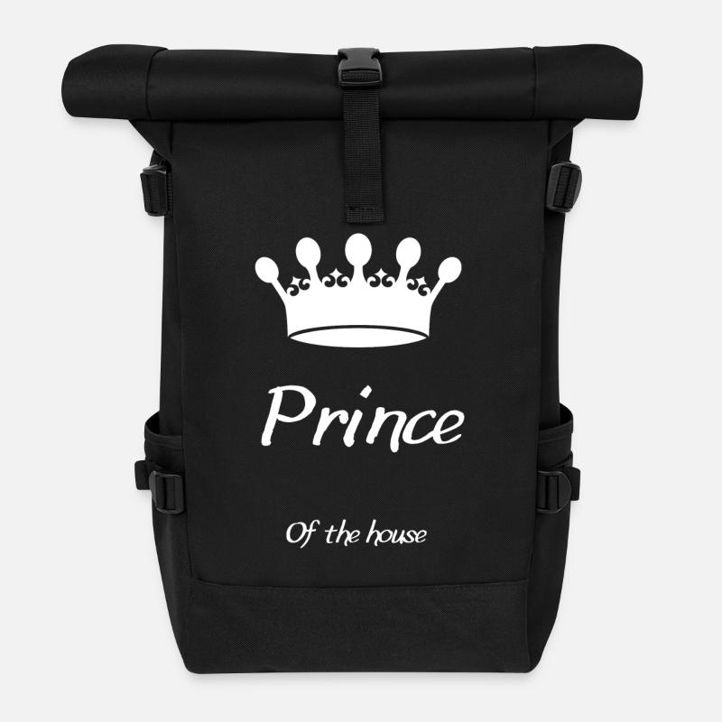 Der Prinz des Hauses - Royal Design for Kids - Rolltop Rucksack - Schwarz
