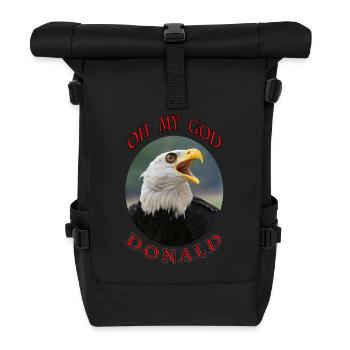 Weißkopfseeadler Donald  oh my god - Rolltop Rucksack - Schwarz - Vorne