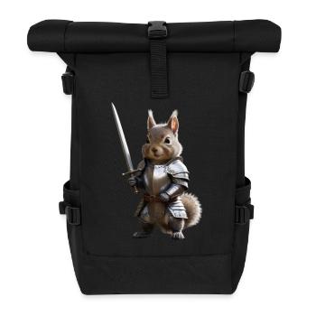 écureuil chevalier épée 1 - Sac à dos roll top - noir - Devant