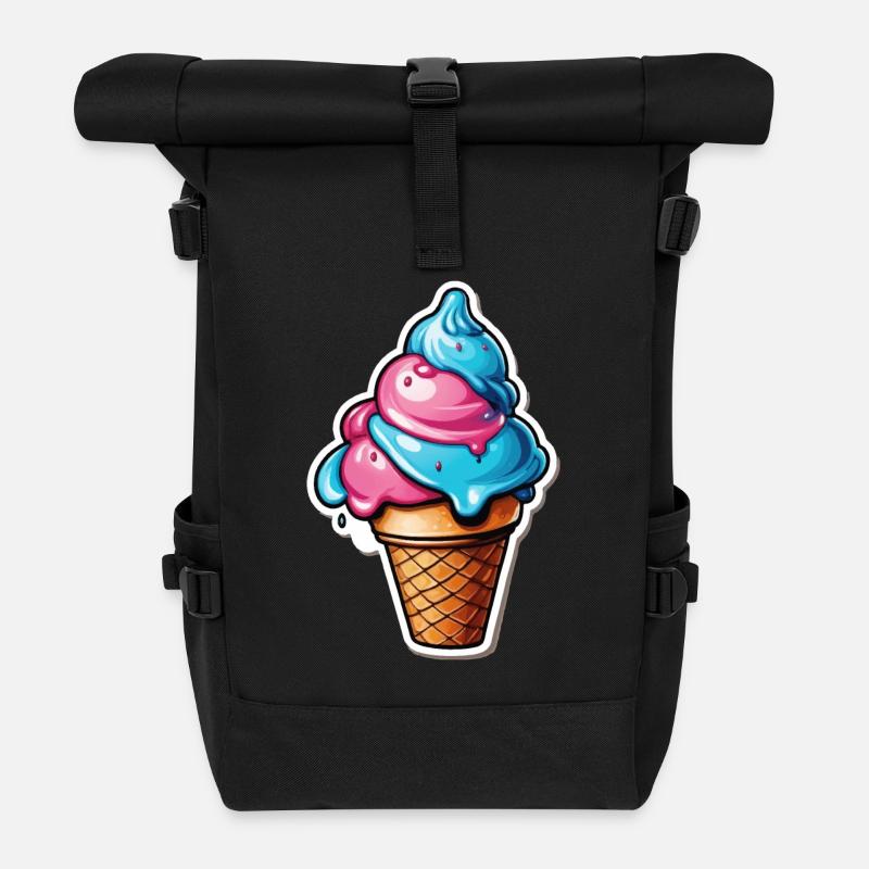 Eis - Rolltop Rucksack - Schwarz