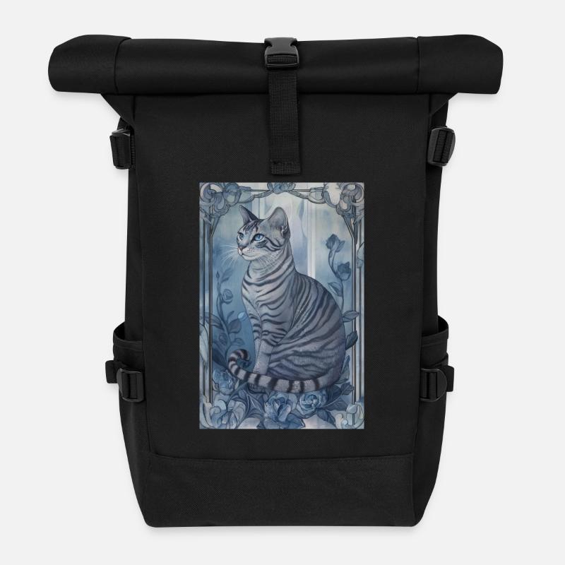 jayfeather häherfeder schöne getigerte Katze grau - Rolltop Rucksack - Schwarz