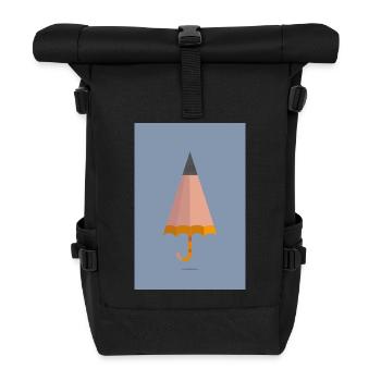 Umbrella pencil - Roll Top Backpack - black - Front