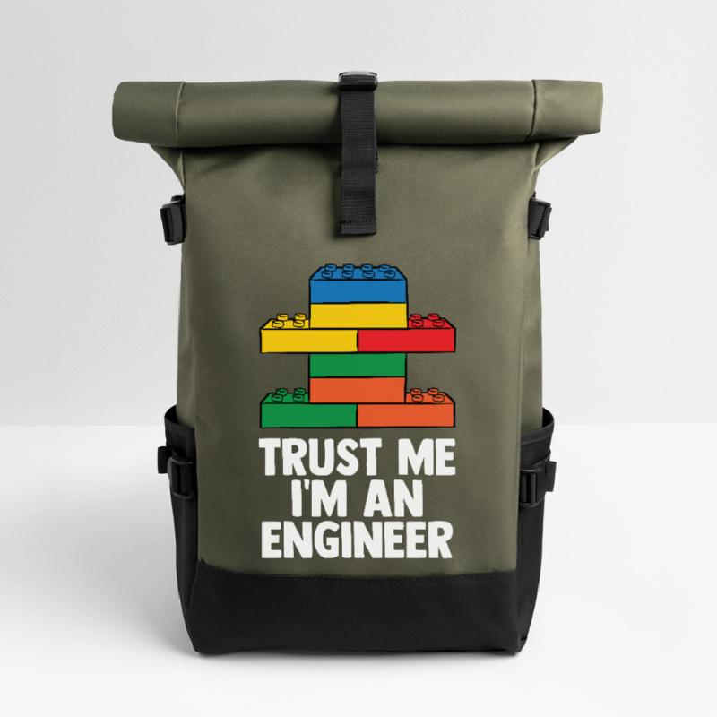 Brick Builder Brick Building Master Builder Roll Top Backpack