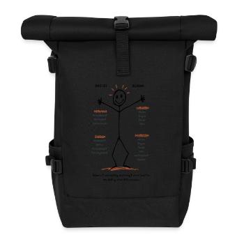 Eliana verkörpert Wärme - Rolltop Rucksack - Schwarz - Vorne