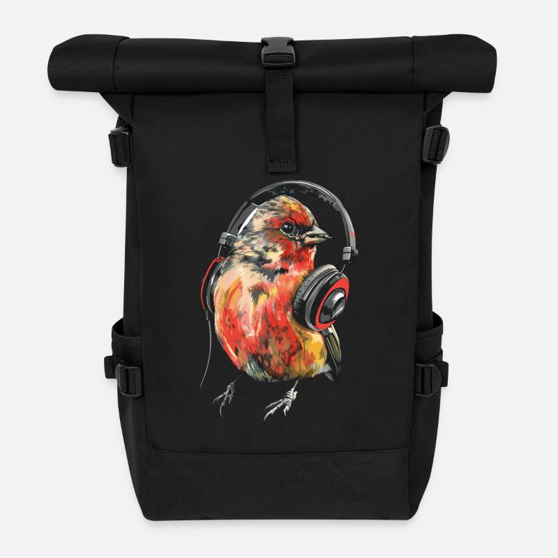Finch Bird - Rolltop Rucksack - Schwarz