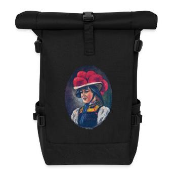 Black Forest Maidle with Bollenhut - Roll Top Backpack - black - Front