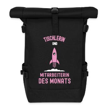Tischlerin Beste Tischler Mitarbeiterin des Monats - Rolltop Rucksack - Schwarz - Vorne