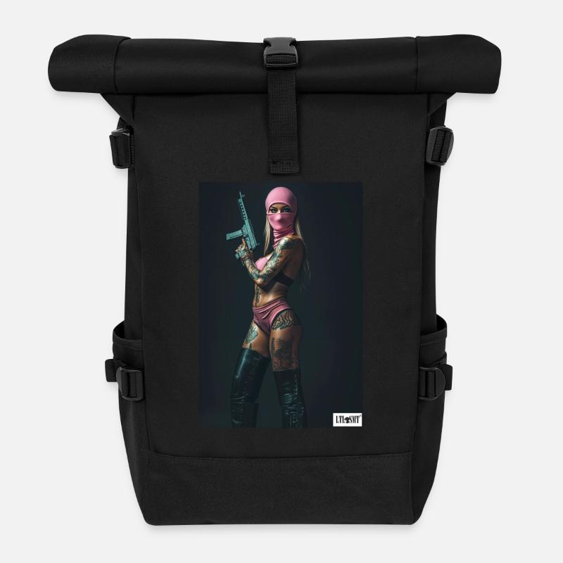 Bonnie solitaire - Sac à dos roll top - noir