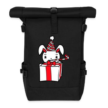 Lapin Anniversaire Années Vieux Cadeau Serviette Chapeau de fête - Sac à dos roll top - noir - Devant