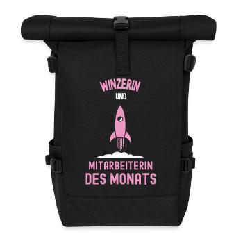 Beste Winzerin Mitarbeiterin des Monats Winzerei - Rolltop Rucksack - Schwarz - Vorne