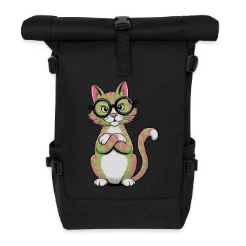 Professor Paws - Roll Top Backpack - black - Front