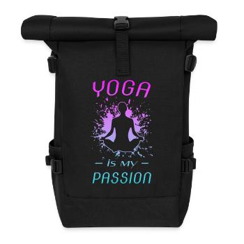 YOGA - Rolltop Rucksack - Schwarz - Vorne